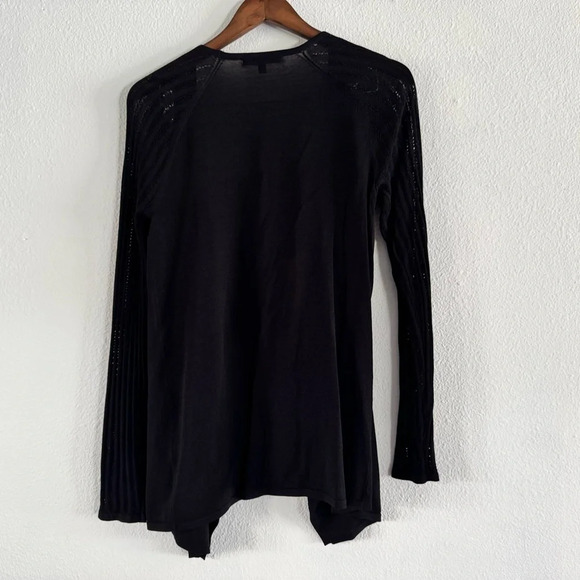 Drape Collar Staple Cardigan Sweater Layering Open Knit Open Front Medium - Picture 9 of 10